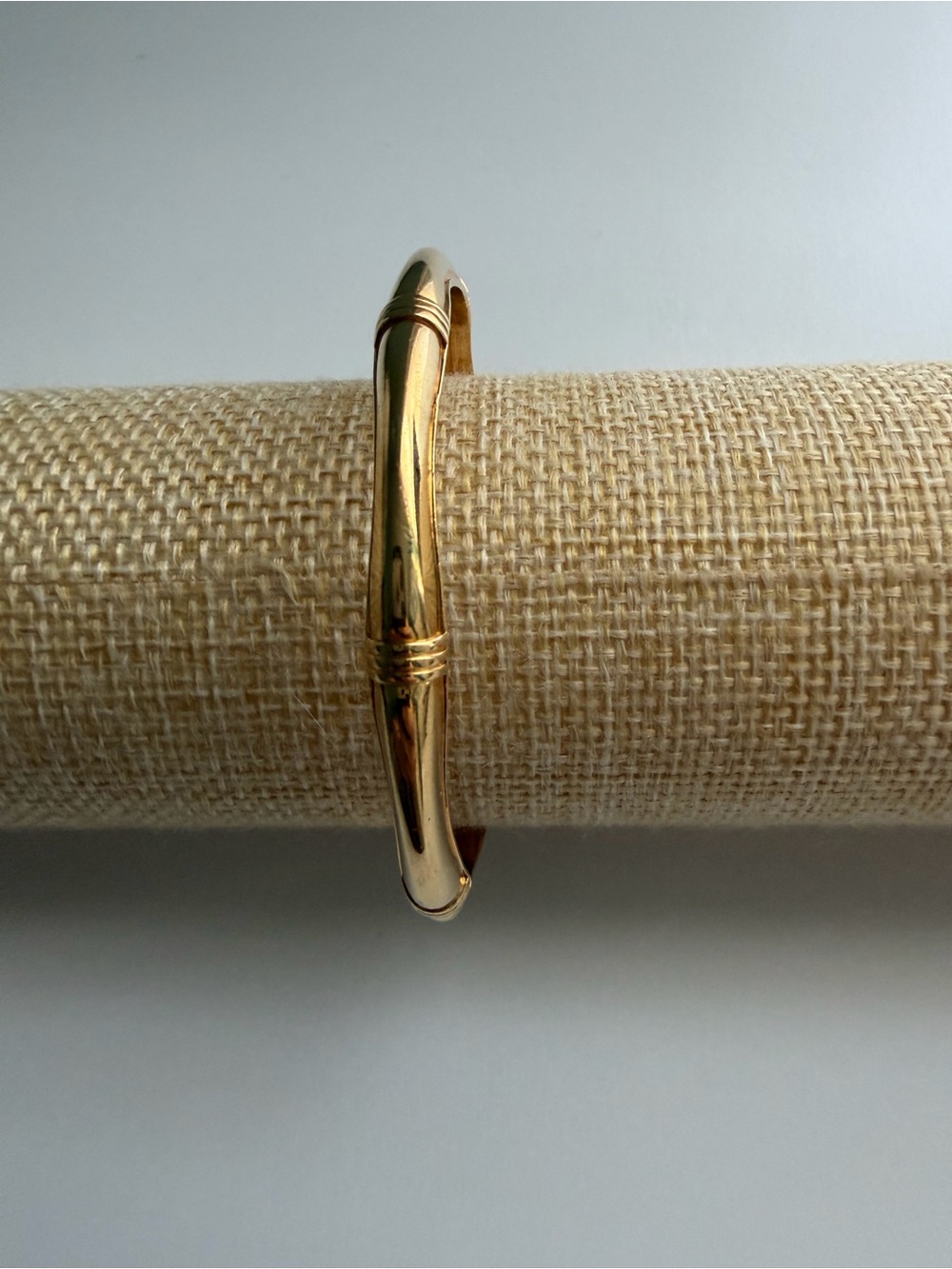Vintage J.Crew Gold-Toned Faux Bamboo Bangle Bracelet
